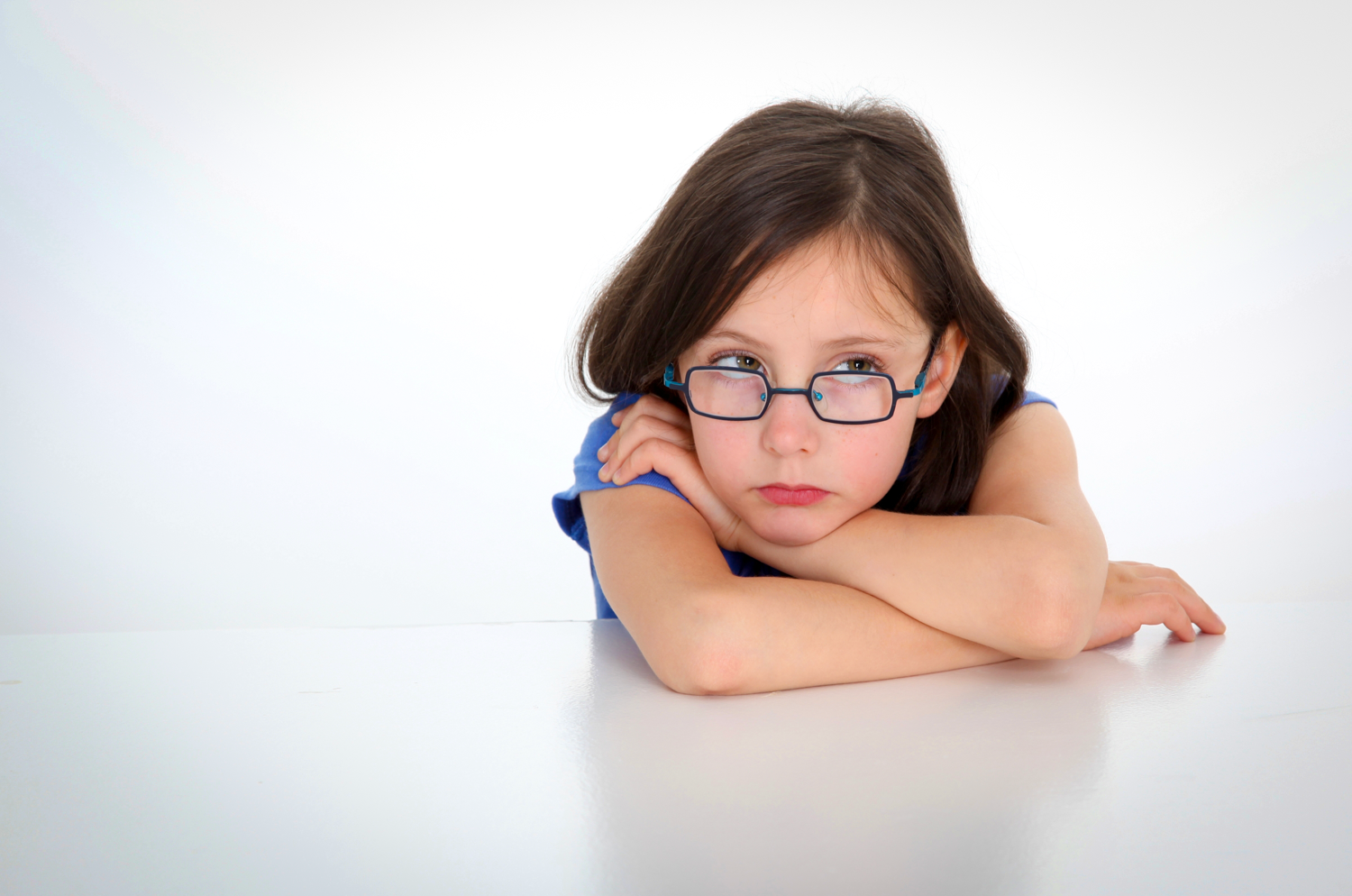 A little girl showing a lack of emotional awareness