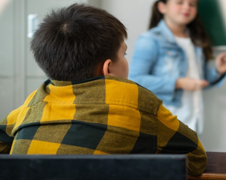 A child showed signs of effective coping strategies in school lowering challenging behavior and increasing sensory strategies